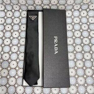 Prada Black Silk Tie
